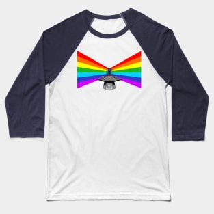 Tardis Console Rainbow Time Warp Baseball T-Shirt